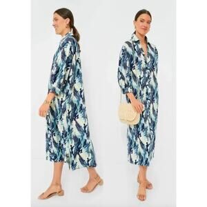 Tuckernuck | Hyacinth House | Sloane Collared Shirt Dress in Blue Abstract | XL